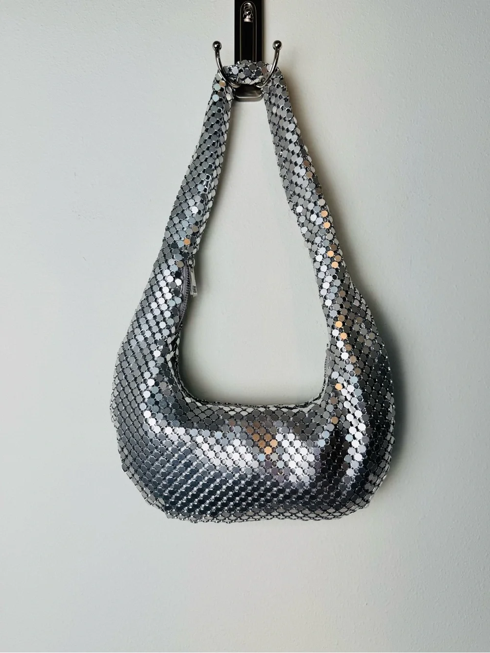 ZARA Metallic Mesh Shoulder Bag
